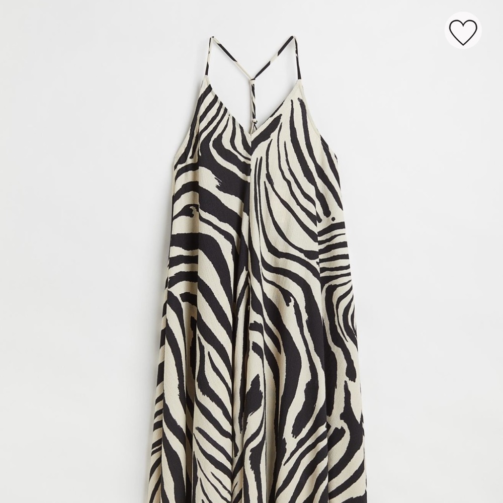 h&m zebra print flowy maxi dress